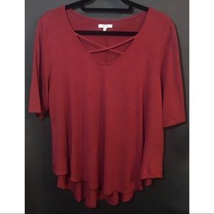 Brick Red 24/7 Strappy Scoop Neck tee (Maurice’s)